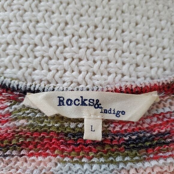 Rocks & Indigo Woven Tank  Fringe Sweater - Picture 9 of 11